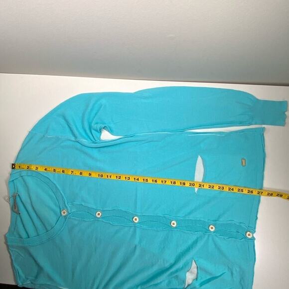 NWT | Gaudi | Long Sleeve Button Cardigan | Blue/White | Large - Picture 16 of 16